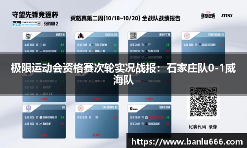 极限运动会资格赛次轮实况战报：石家庄队0-1威海队